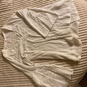 Free People knit wide wrist top